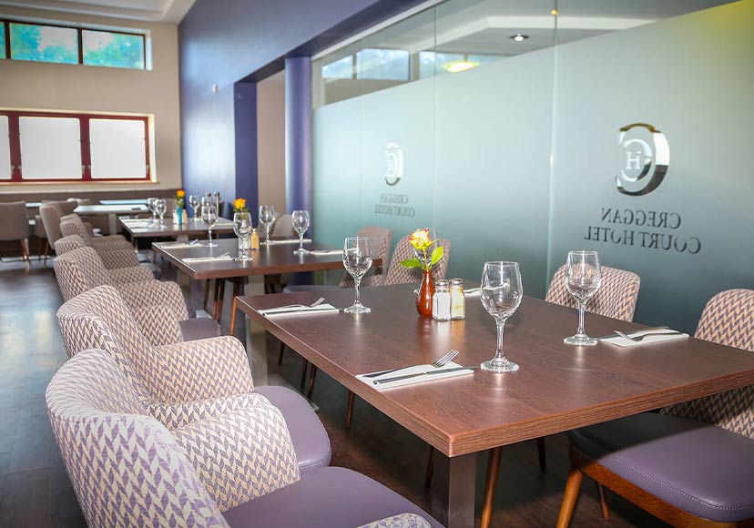 Restaurant at Creggan Court Hotel.