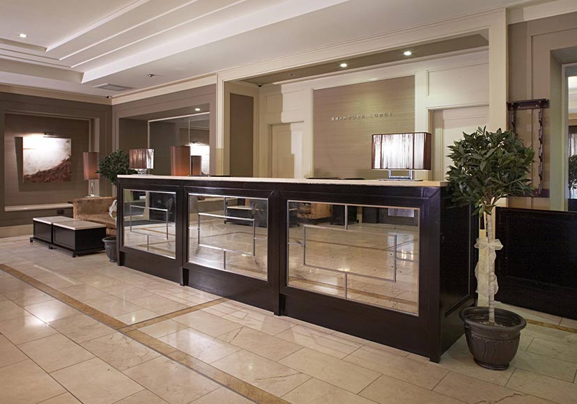 Shamrock Lodge Hotel reception.